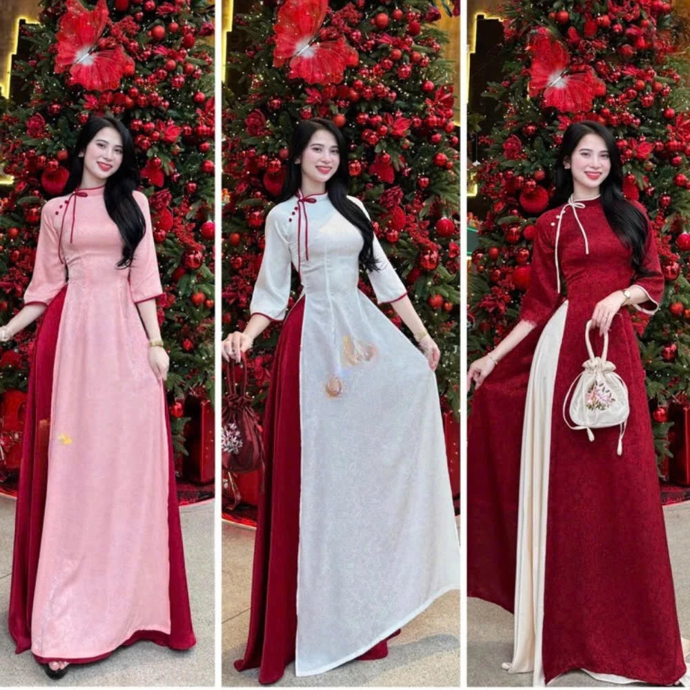 Bộ sưu tập áo dài du xuân cho mẹ và bé