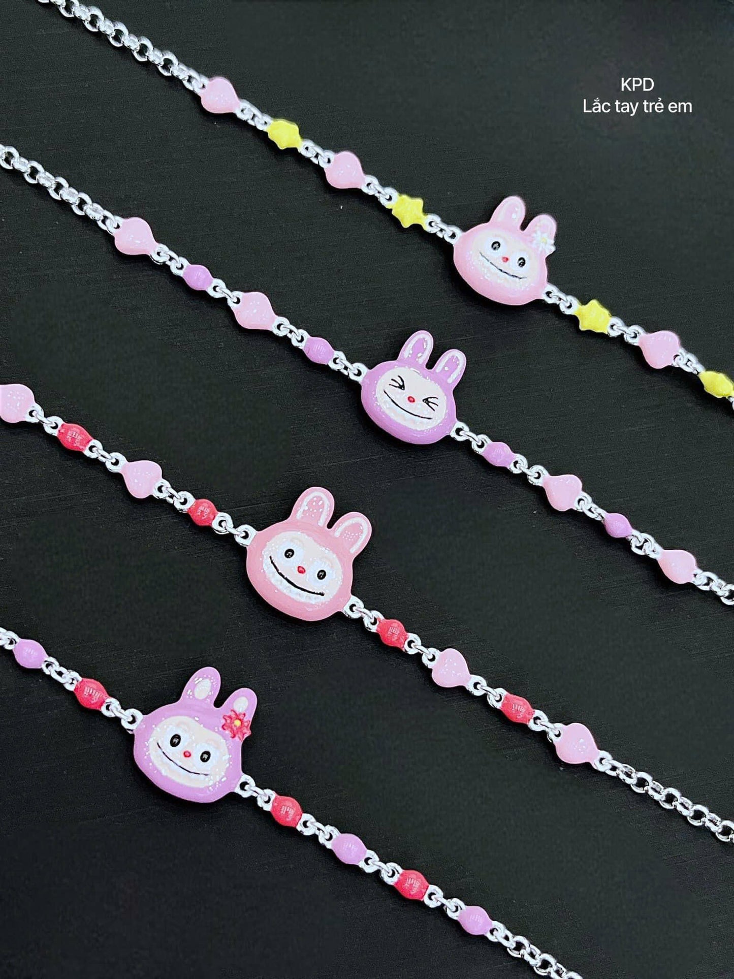 Dây chuyền bạc charm hoạt hình rực rỡ cho bé
