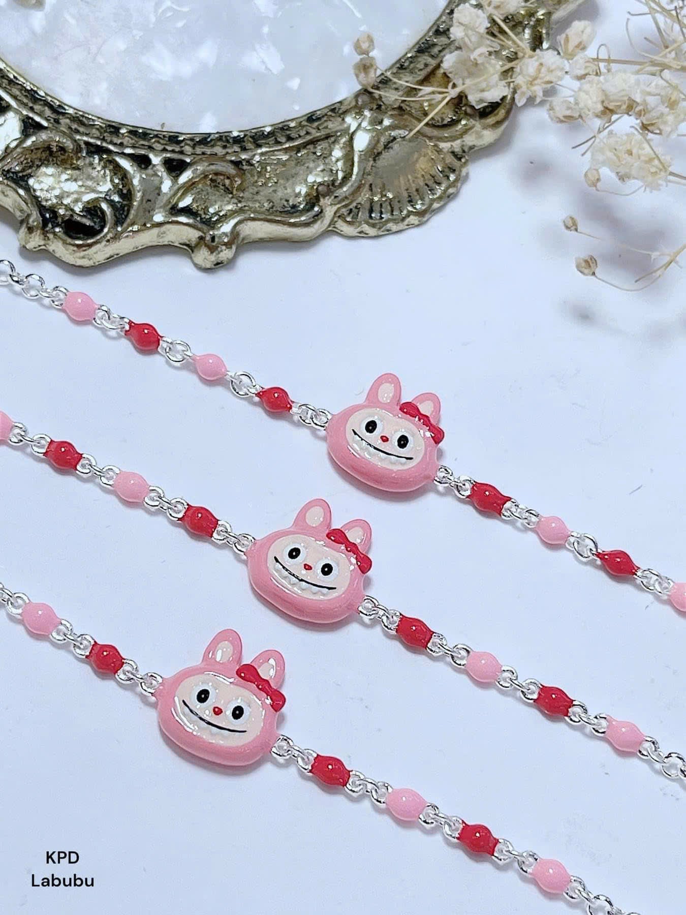 Dây chuyền bạc charm hoạt hình rực rỡ cho bé