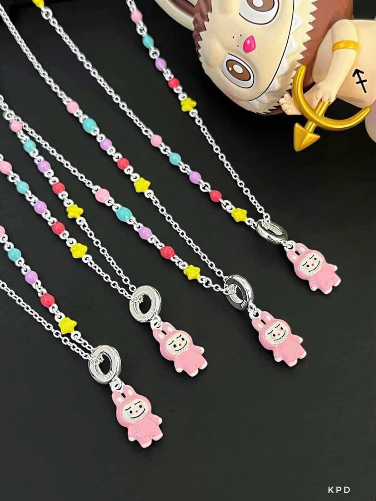Dây chuyền bạc charm hoạt hình rực rỡ cho bé