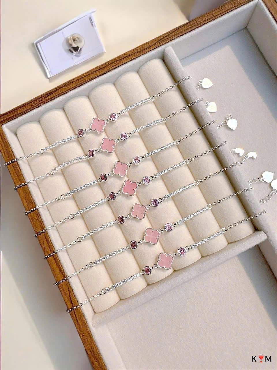 Lắc bạc mặt Cỏ 4 Lá May Mắn