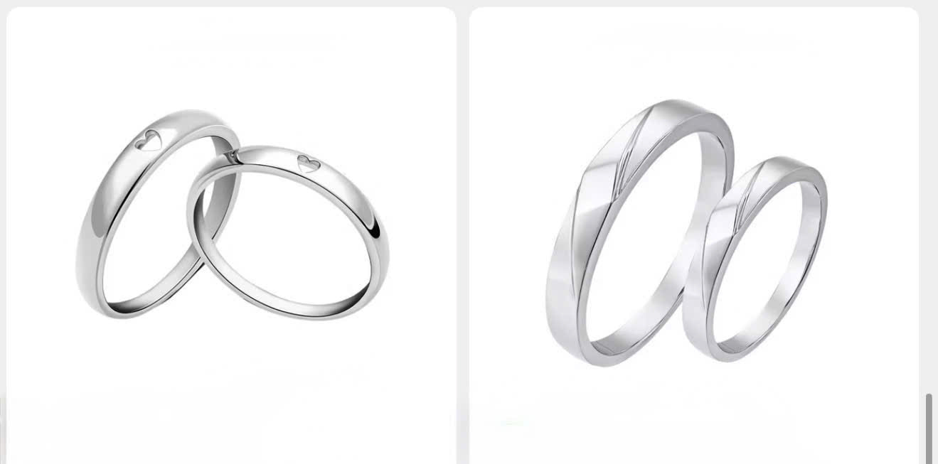 Nhẫn đôi freesize thời trang