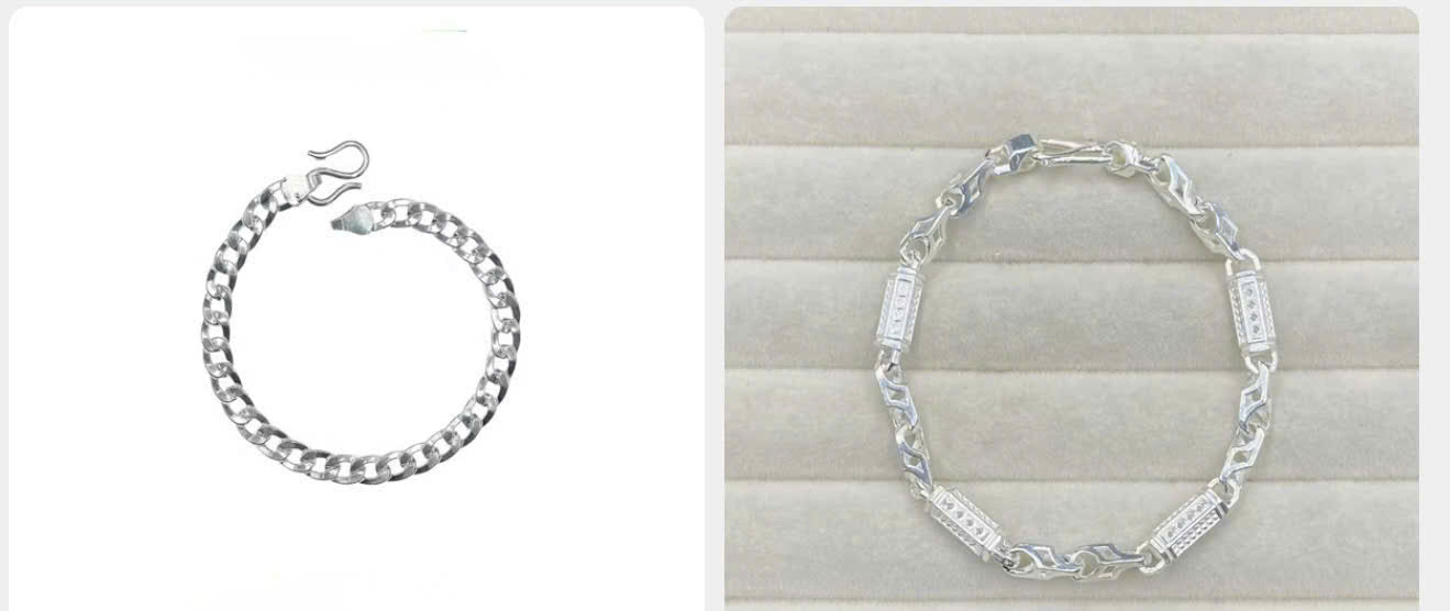 Lắc bạc nam nhiều mẫu