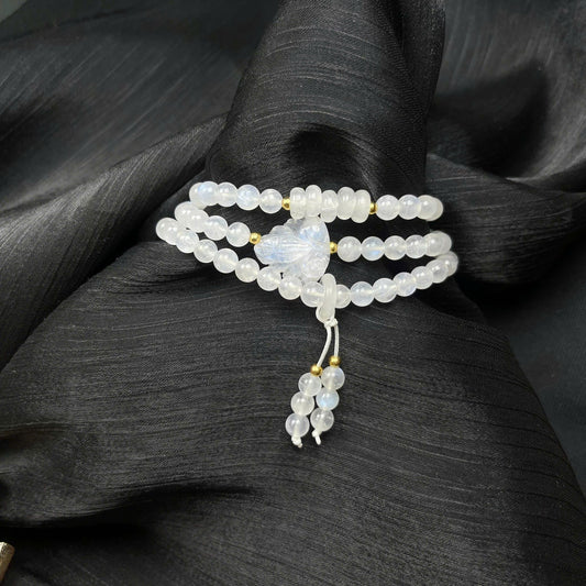 Chuỗi Moonstone mix hồ ly, ngũ điếu, hippie