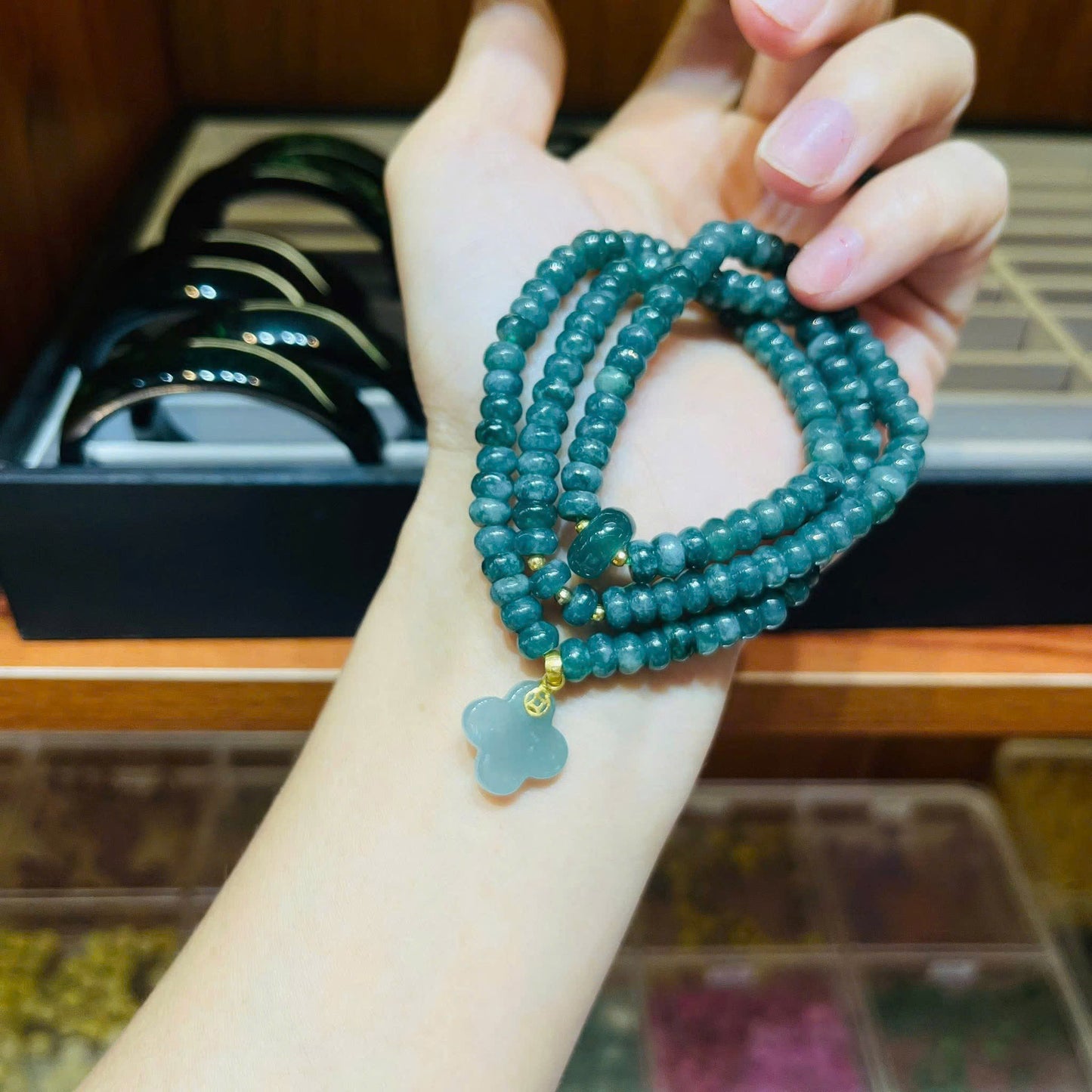 Vòng Chuỗi Lam Ngọc Bánh Xe