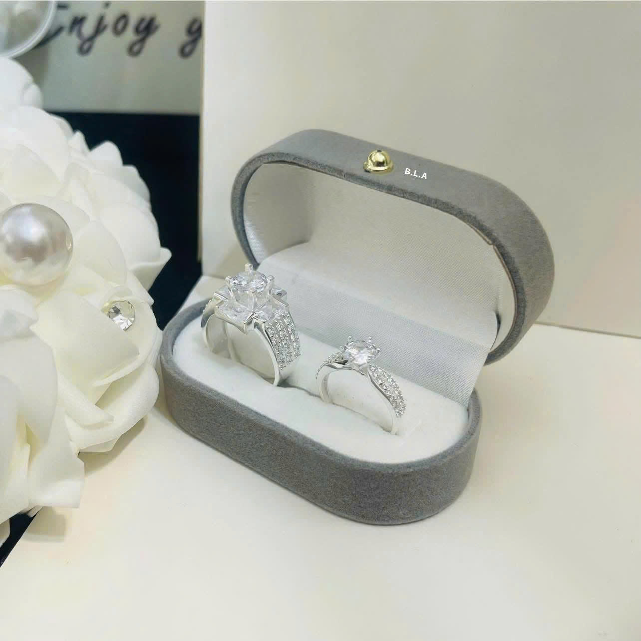 Nhẫn bạc đôi làm theo size