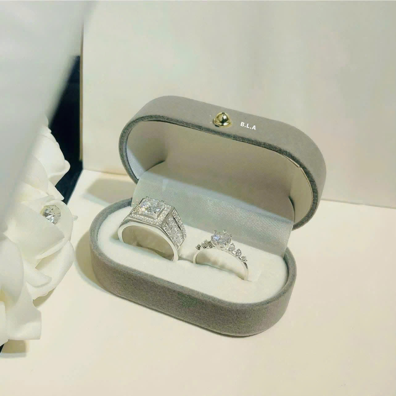 Nhẫn bạc đôi làm theo size
