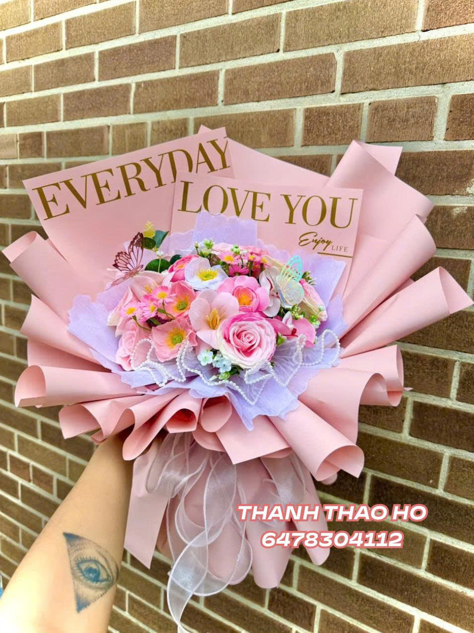 Hoa sáp xinh handmade phối màu theo style riêng