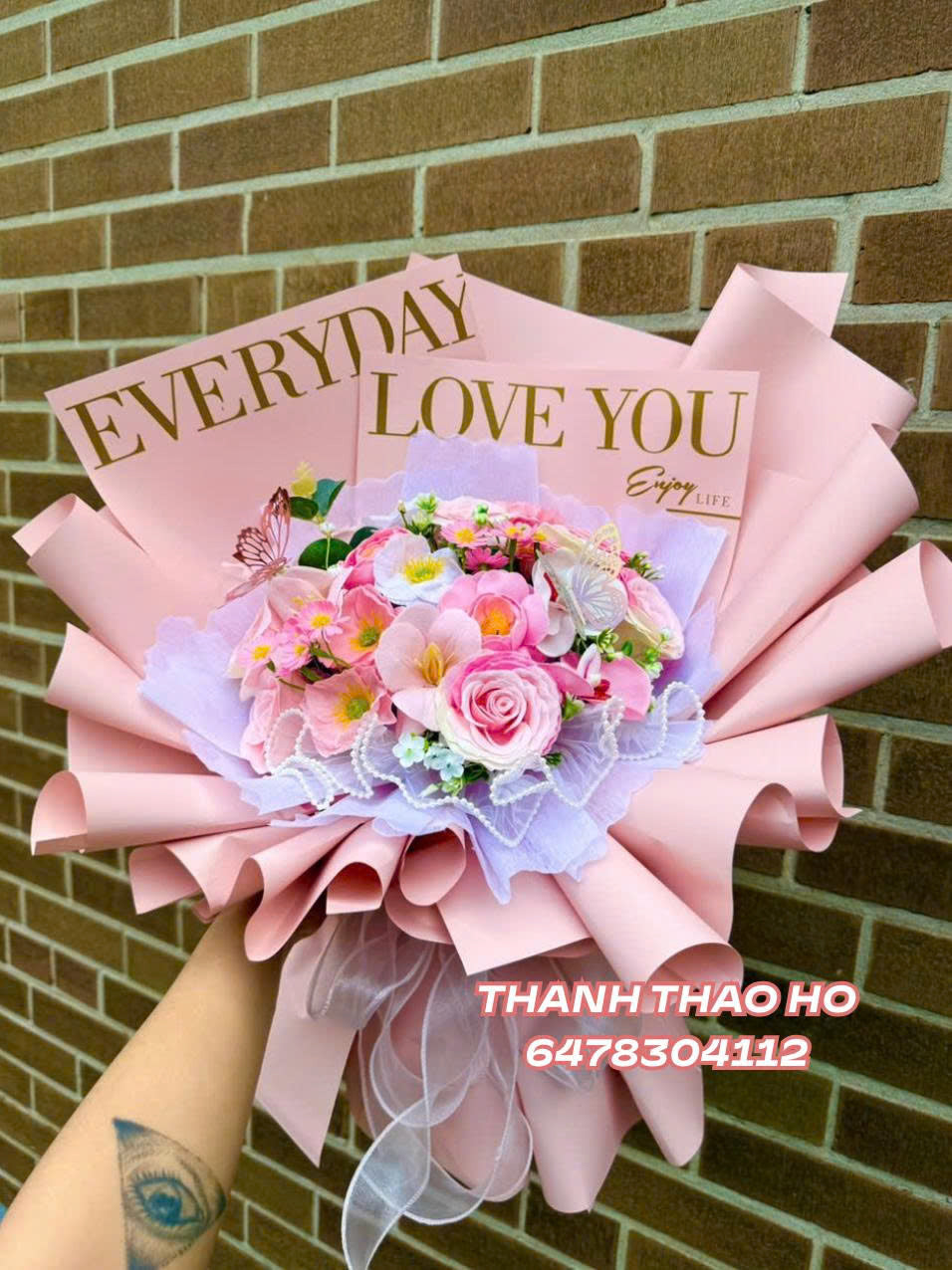Hoa sáp xinh handmade phối màu theo style riêng