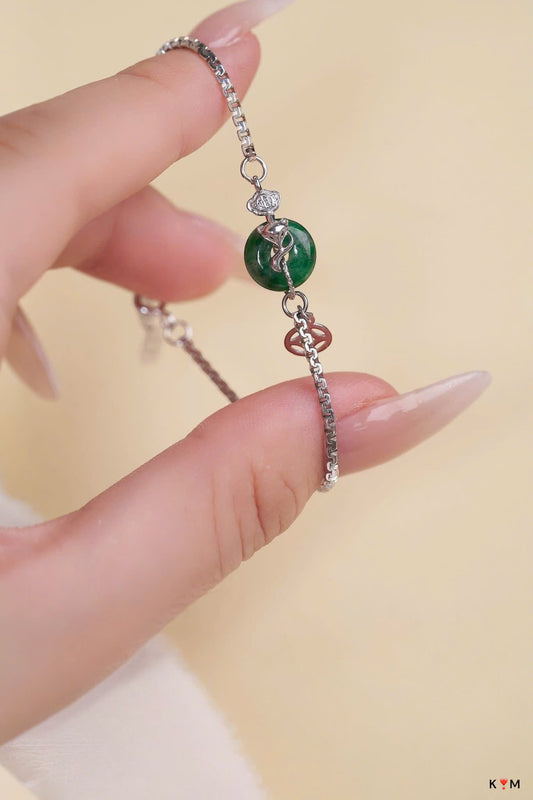 Dây chuyền và lắc tay bạc phối đá tự nhiên