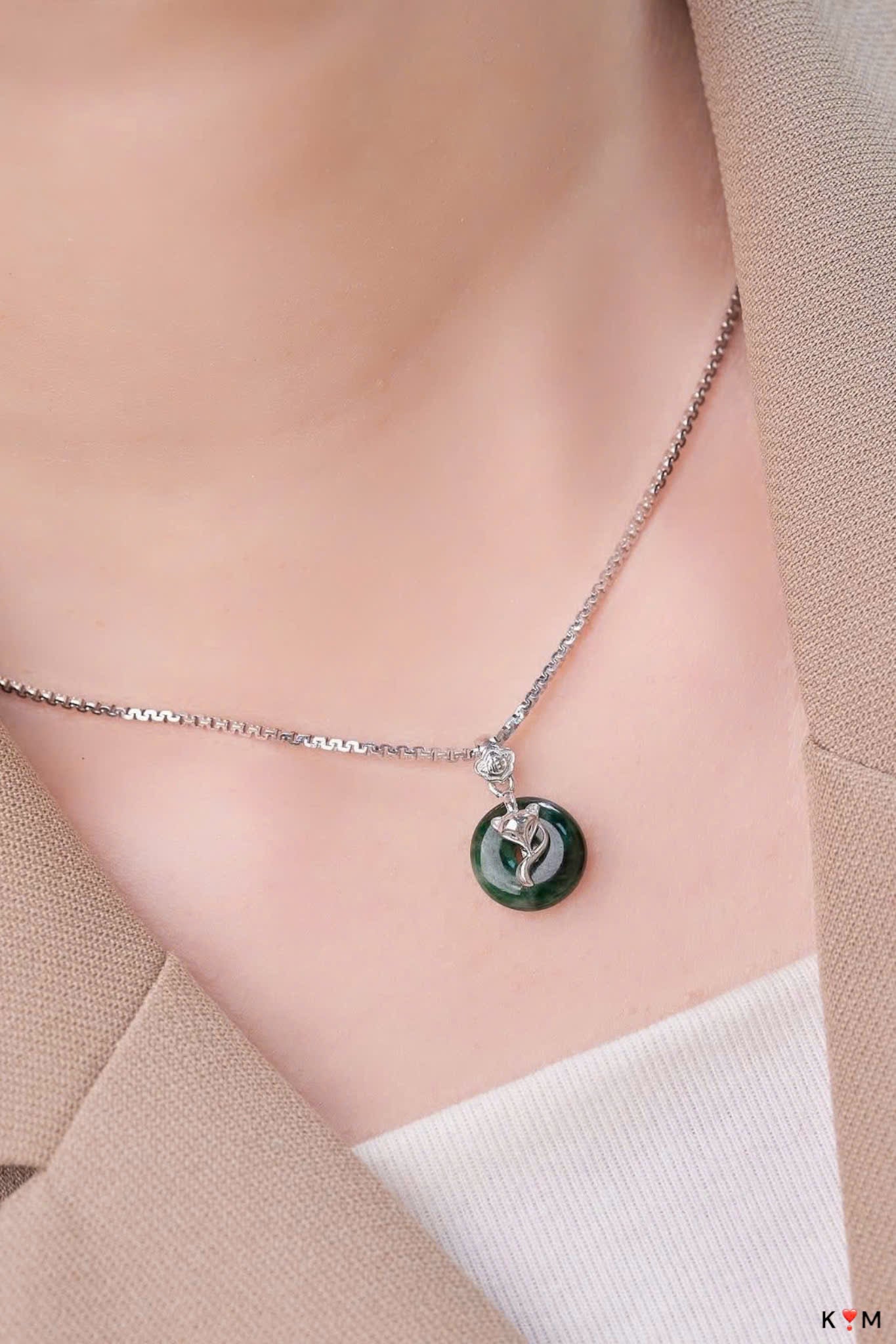 Dây chuyền và lắc tay bạc phối đá tự nhiên