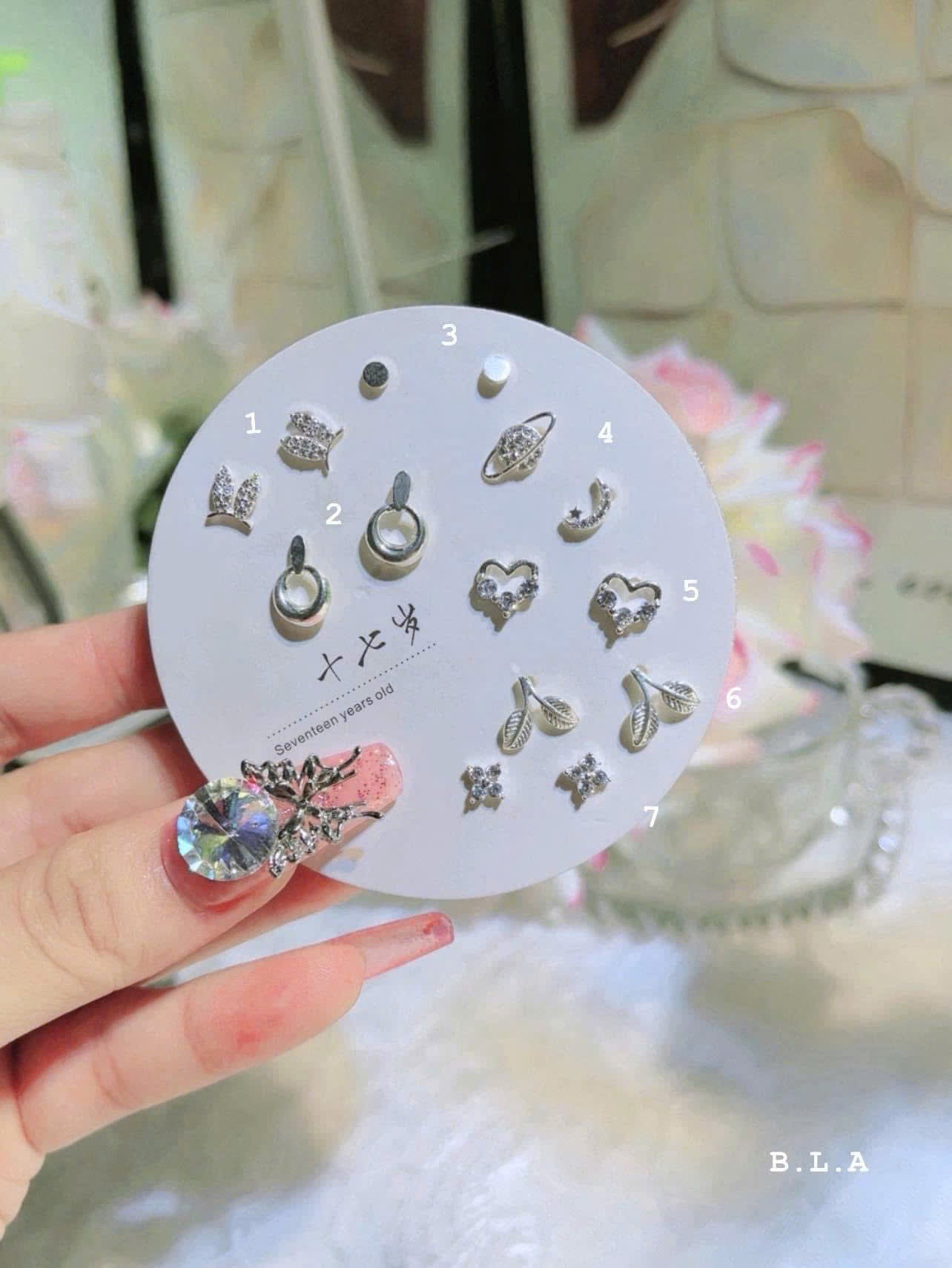 Khuyên tai bạc đa dạng mẫu