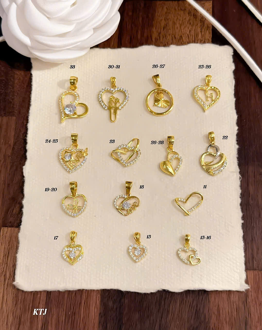 Dây chuyền vàng mặt trái tim nhiều kiểu
