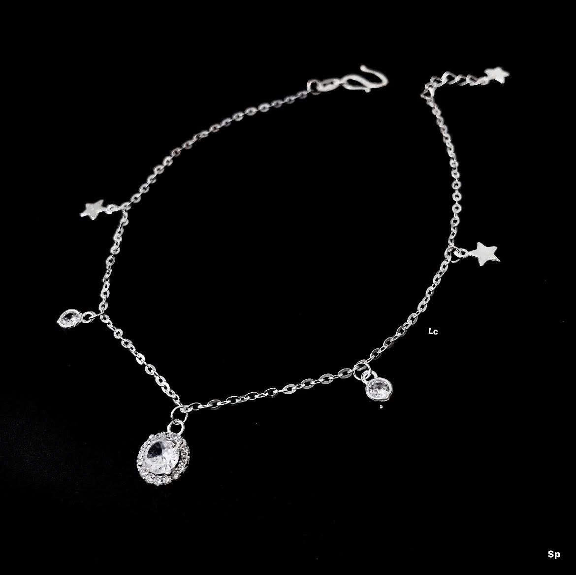 Lắc chân bạc nữ thanh mảnh, dịu dàng