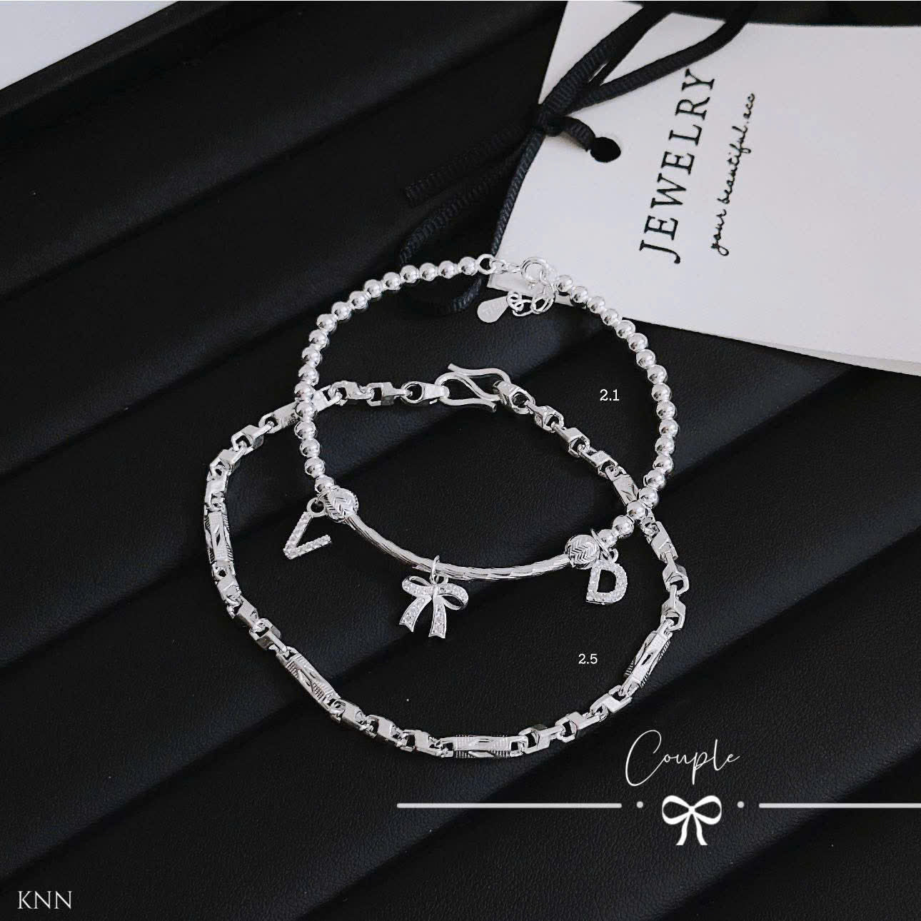 Set vòng bạc đôi nam–nữ, nữ–nữ