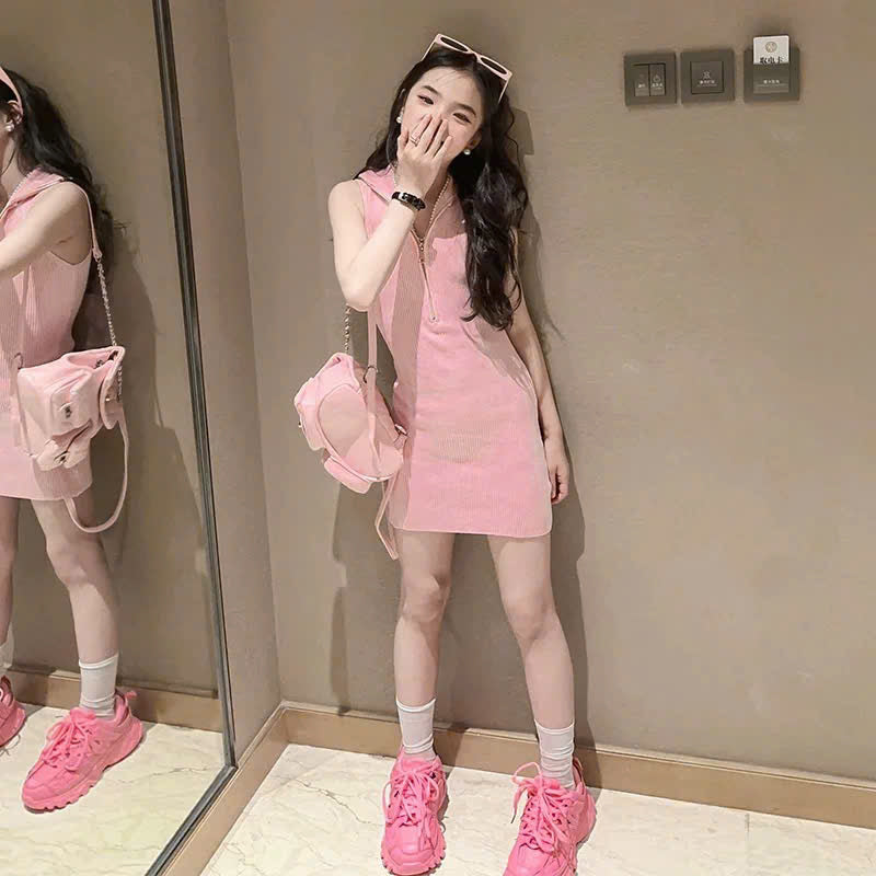 Váy hồng ôm body tôn dáng