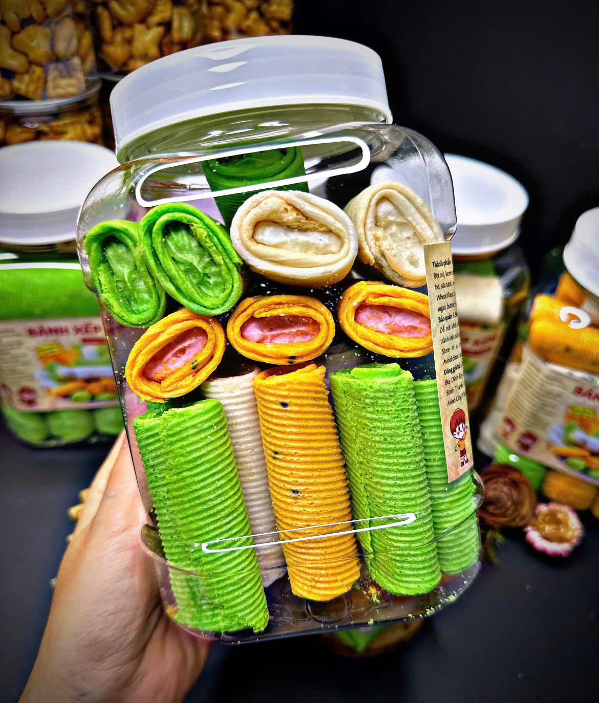 Bánh xếp kem ăn vặt tuổi thơ