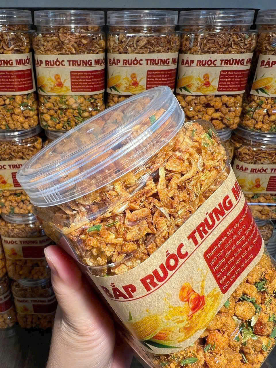 Bắp ruốc trứng muối giòn tan béo ngậy