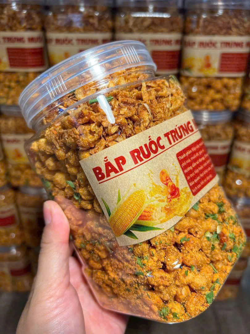 Bắp ruốc trứng muối giòn tan béo ngậy