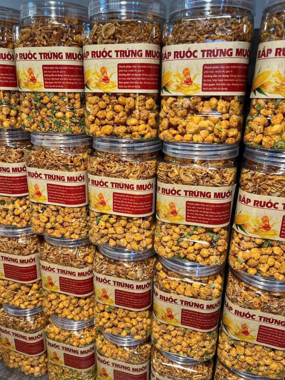 Bắp ruốc trứng muối giòn tan béo ngậy