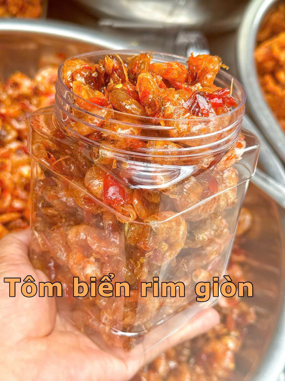 Tôm biển rim giòn thơm nức mũi
