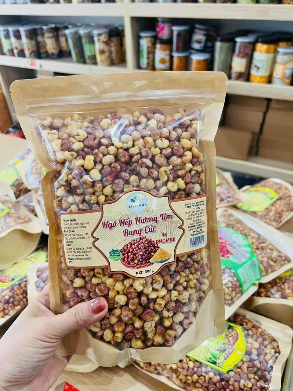 Ngô nếp nương tím Điện Biên rang củi vị phô mai