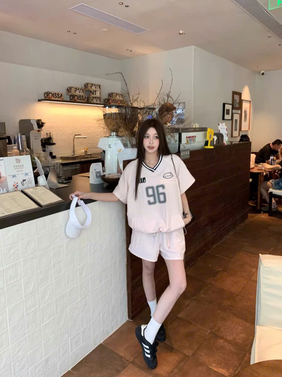 Set thể thao hồng - xám số 96 nữ có tách lẻ