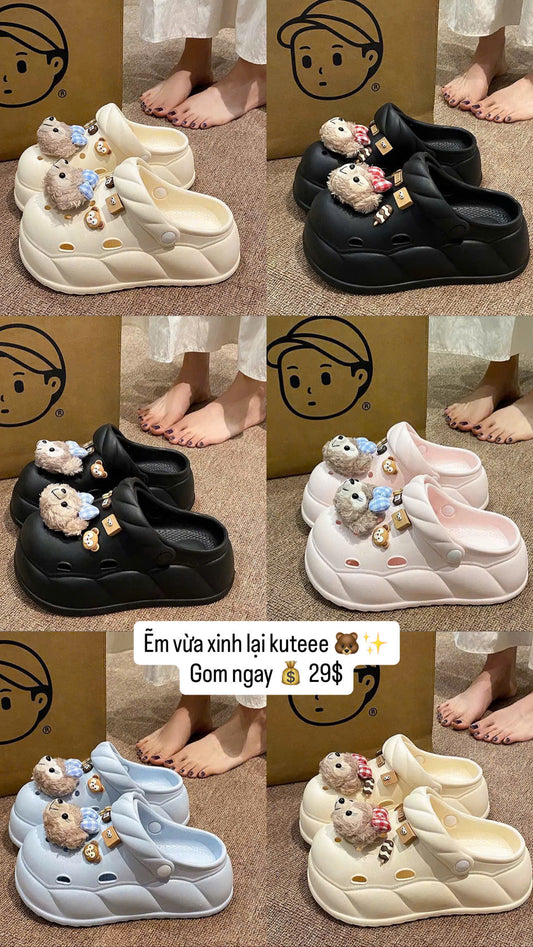 Dép sục cute đế cao siêu êm chân