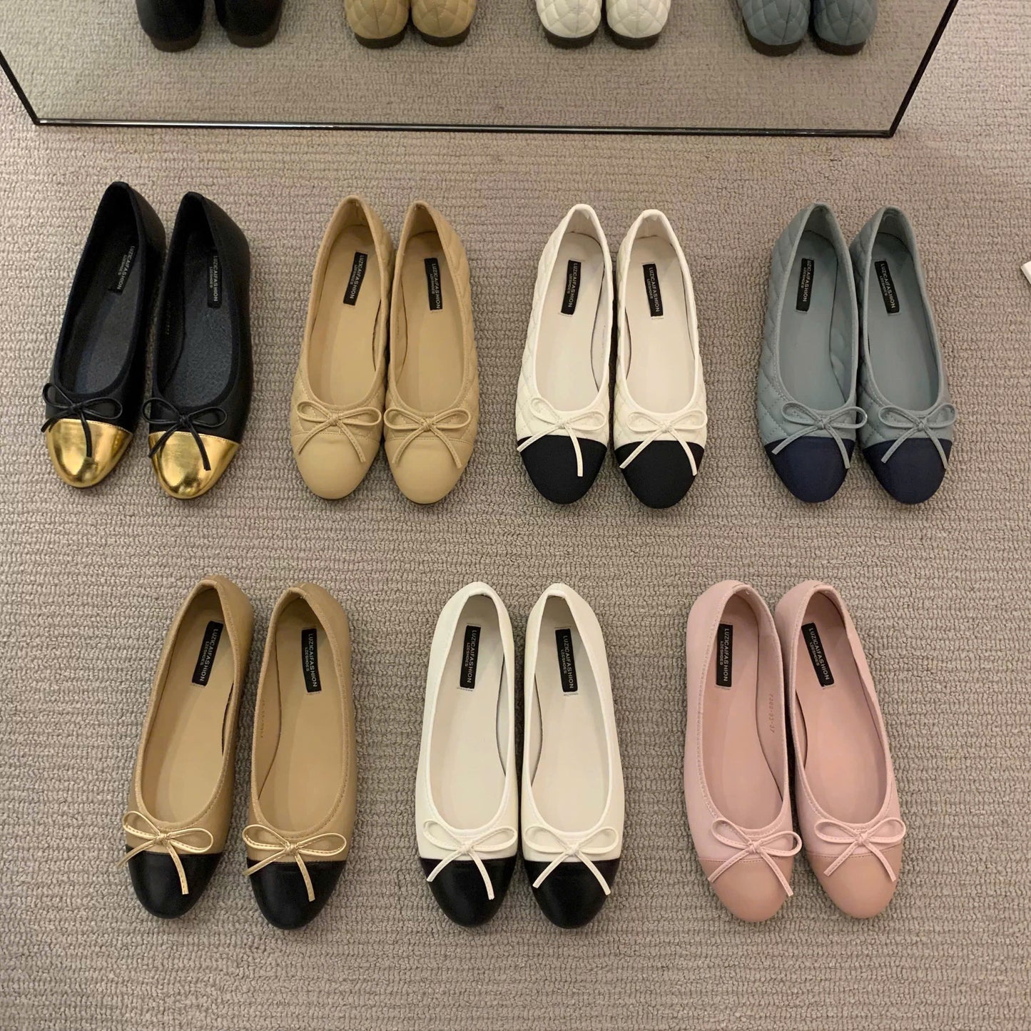 Giày búp bê nơ mũi tròn sale 42$