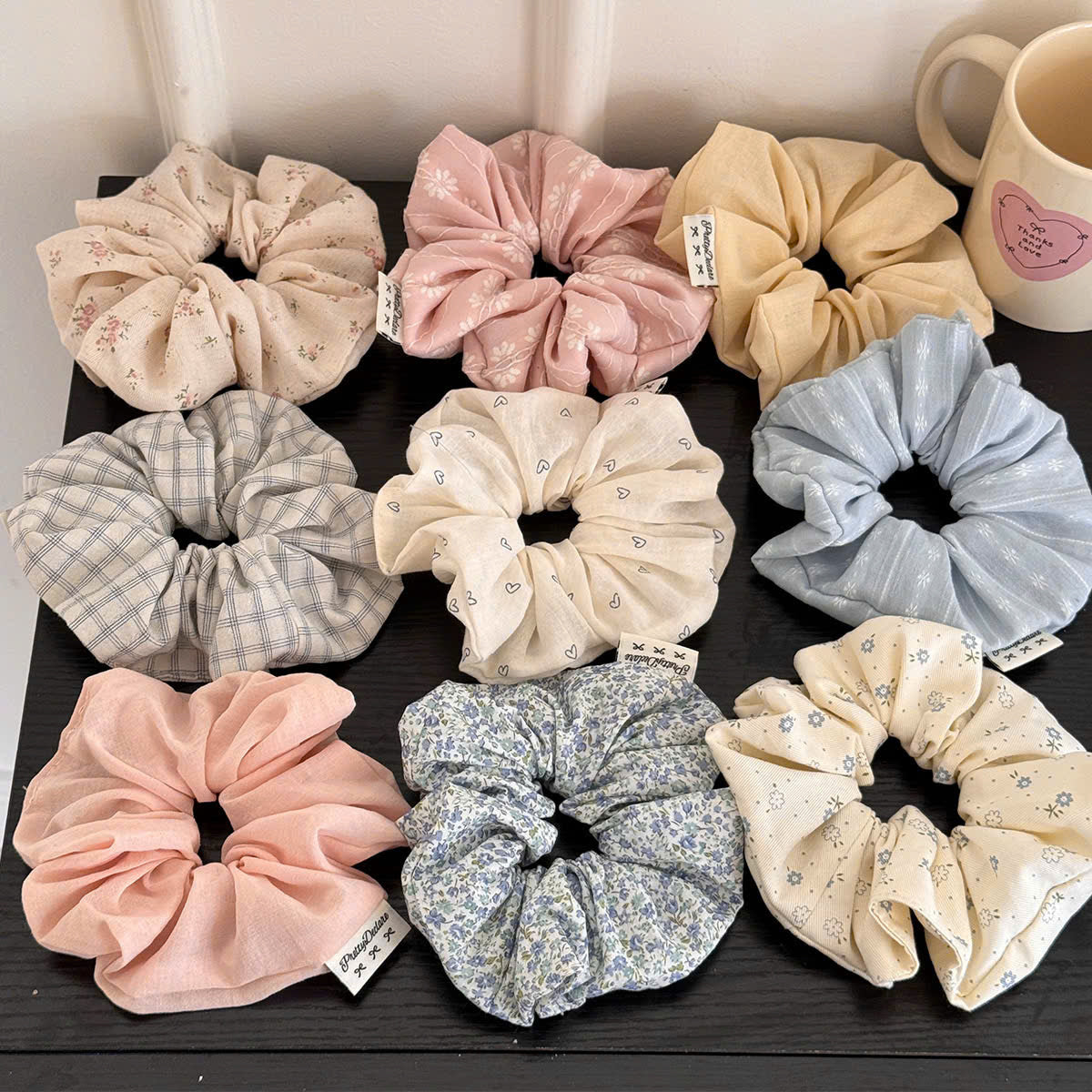 Cột tóc scrunchies xinh xỉu nhiều kiểu