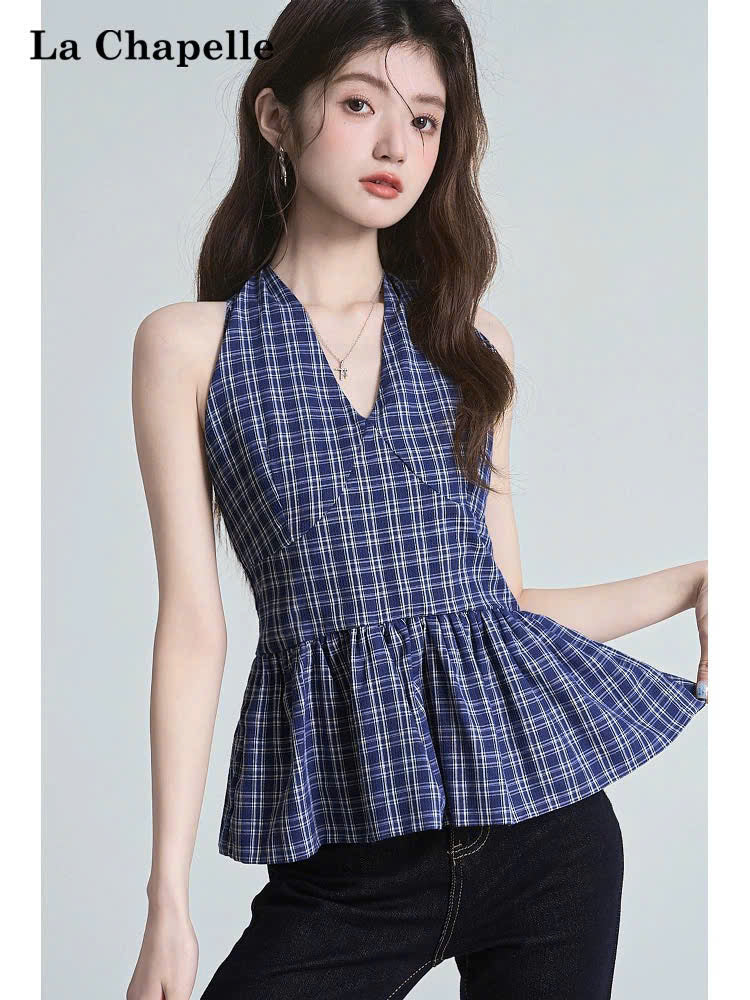 Áo yếm caro cột nơ form bí cực yêu