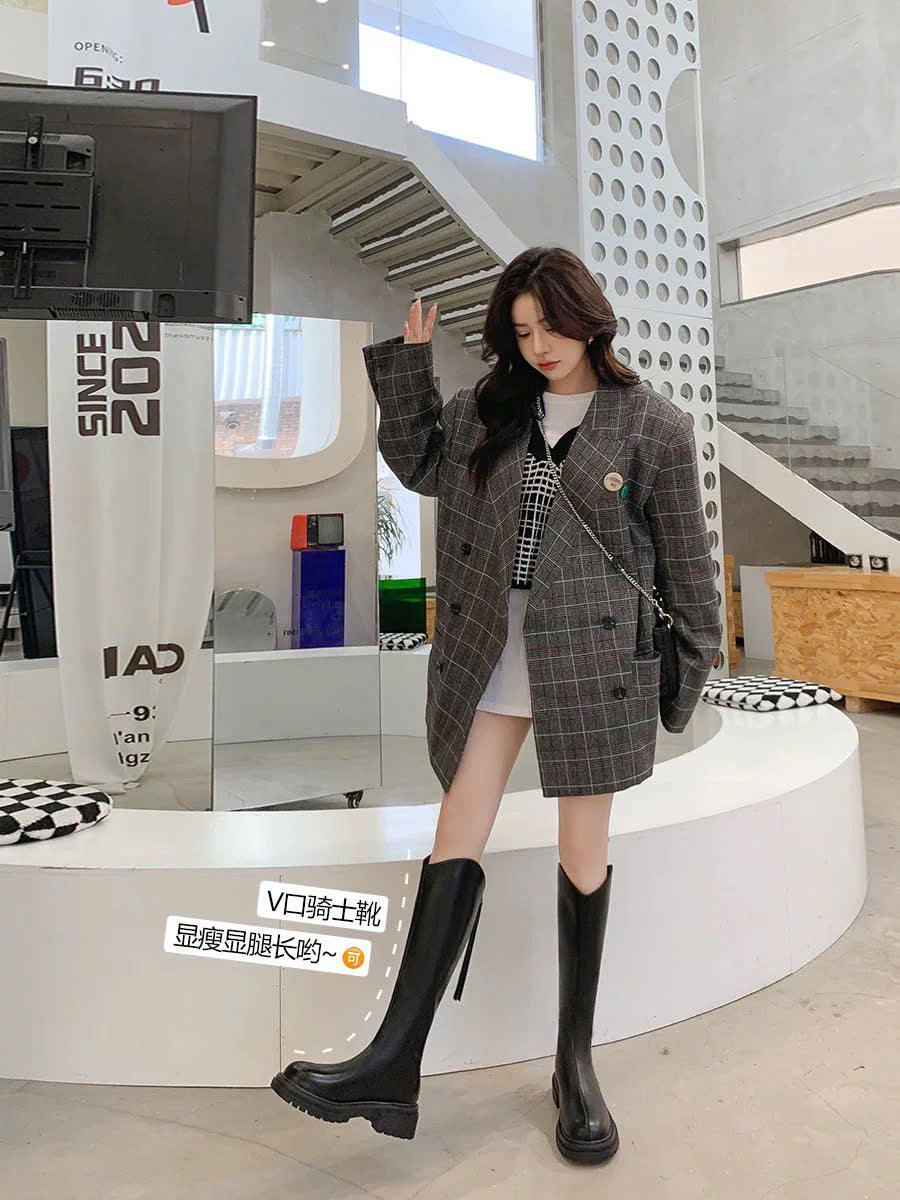 Giày boots nâu - đen phối gì cũng xinh