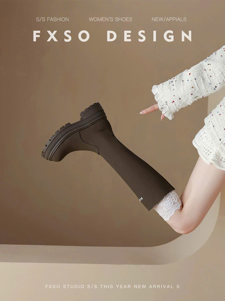 Giày boots đế cao Balen