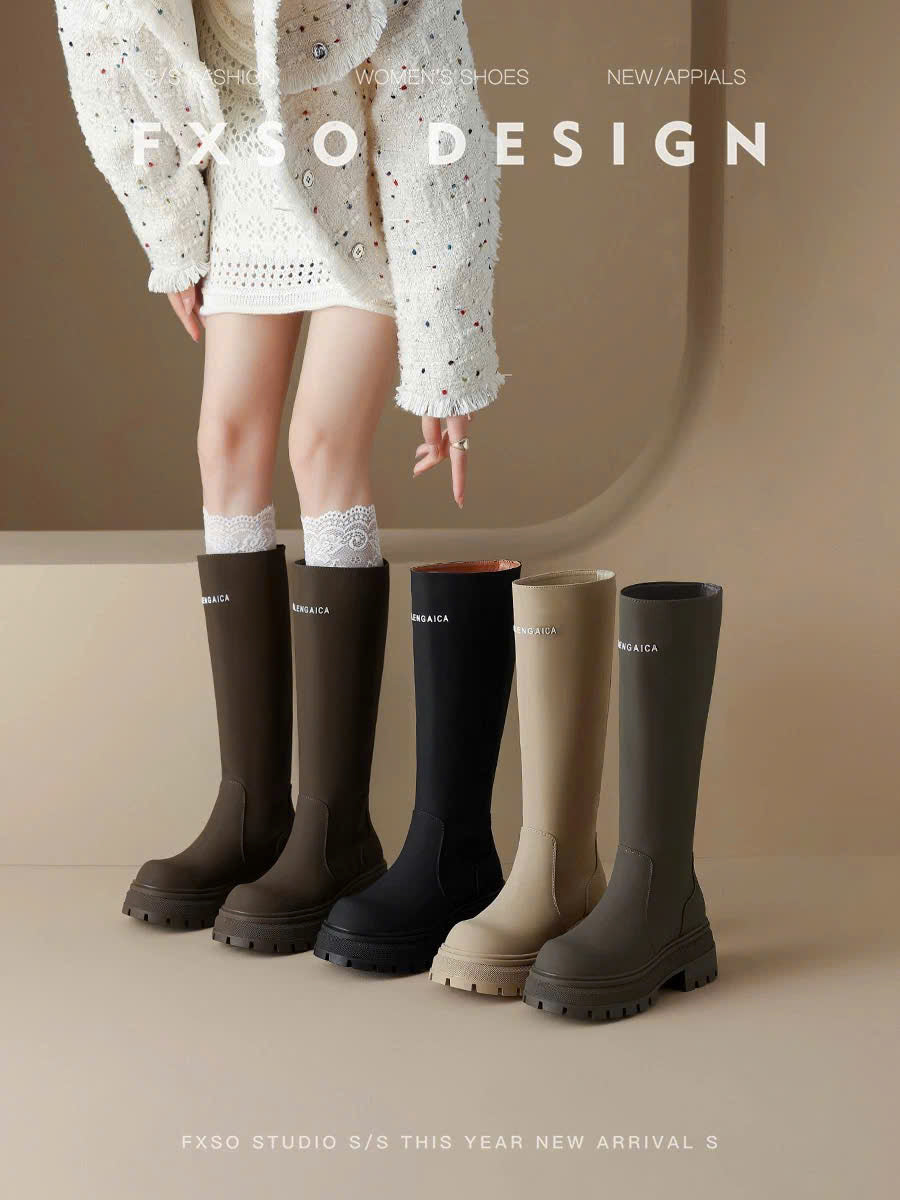 Giày boots đế cao Balen