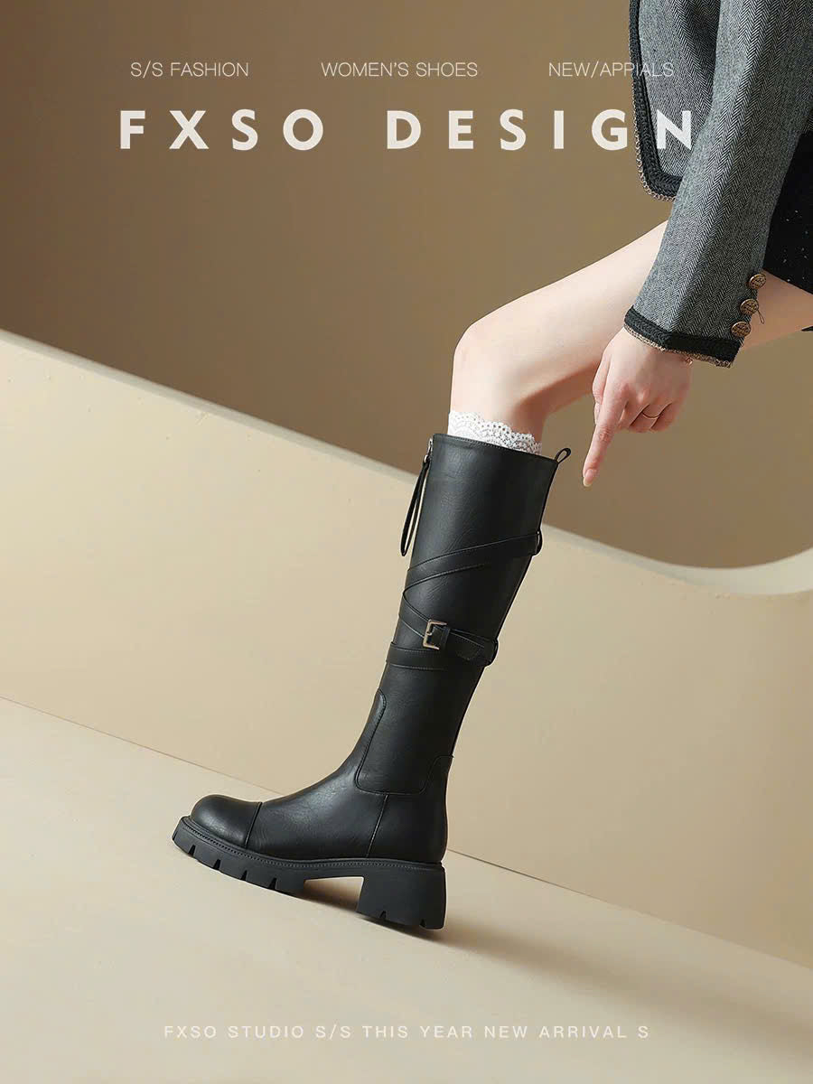Giày boots dây chéo siêu chiến