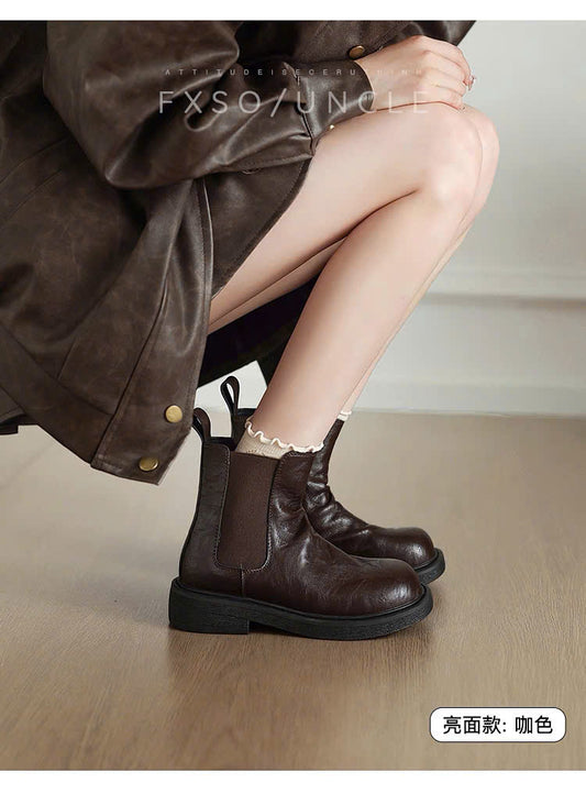Giày boots Chelsea thấp cổ trơn