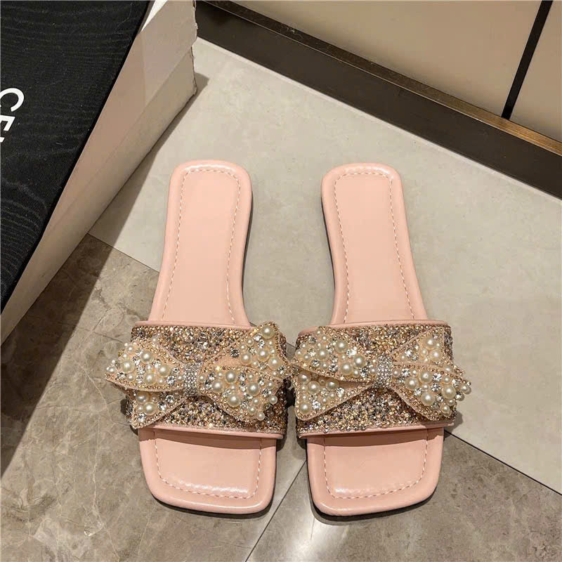 Dép đế bệt đính đá sang chảnh