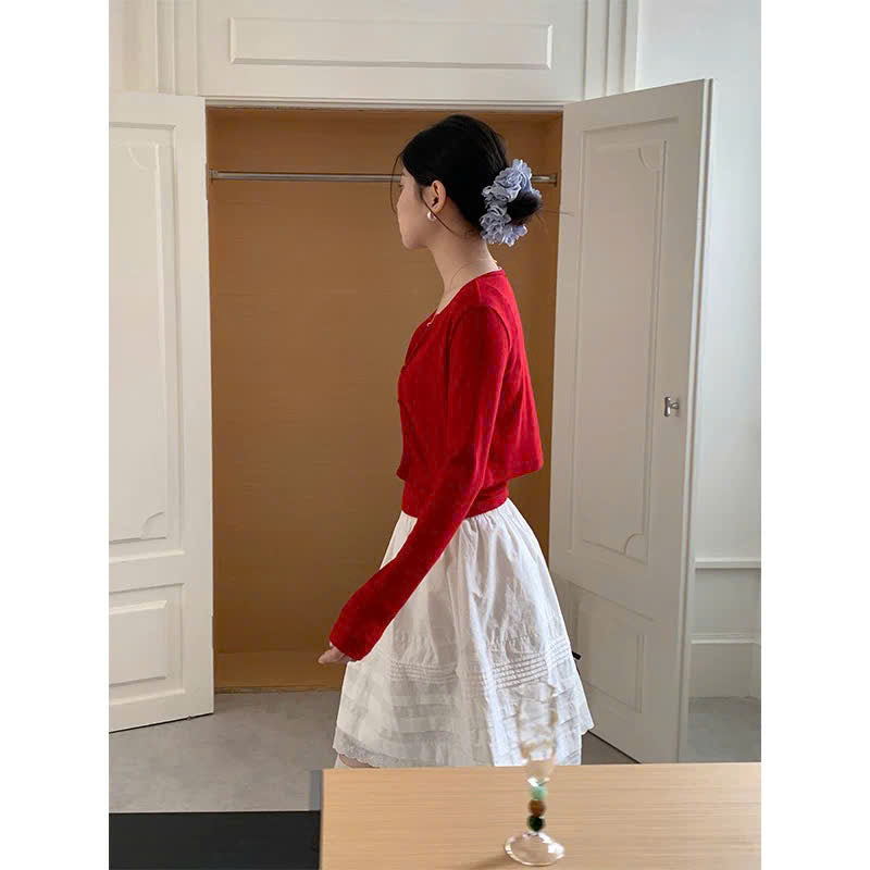 Áo phối tay dài cardigan nhiều màu