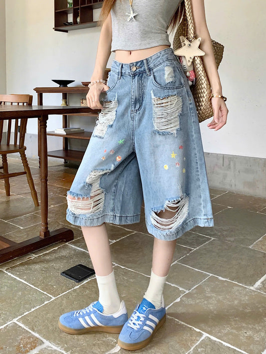 Quần bò ngố hình sò ốc biển