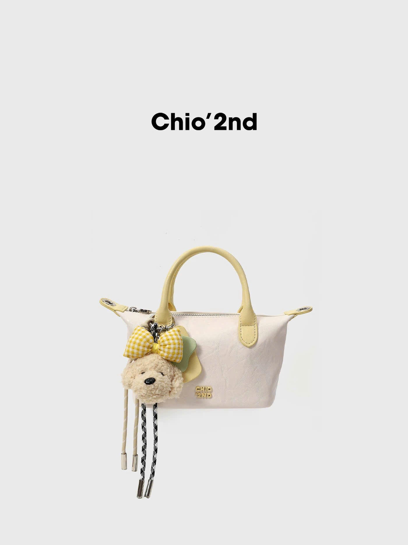 Túi cầm tay đeo vai charm cún nơ Chio'2nd