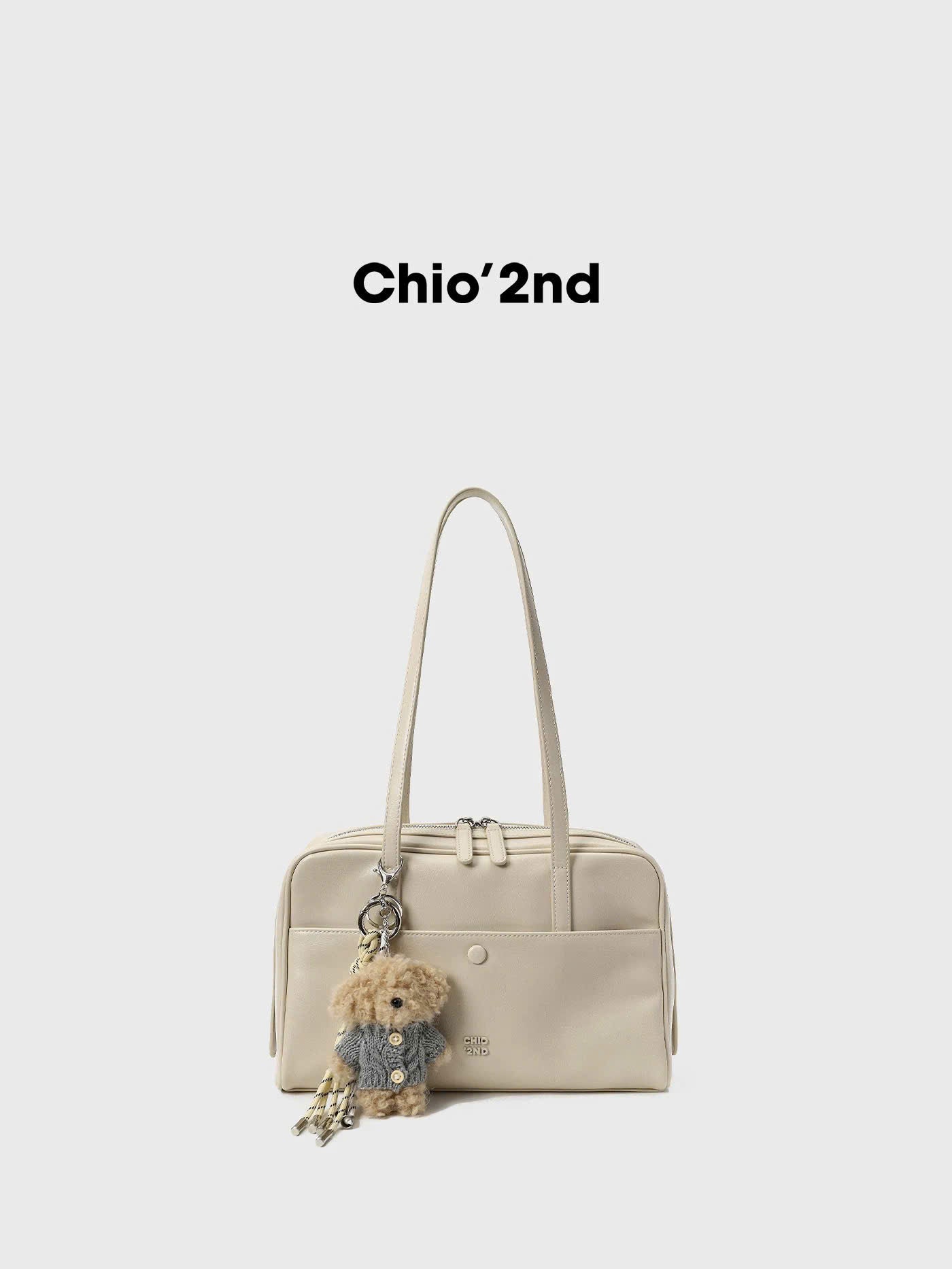 Túi da đeo vai Chio'2nd charm cún bông