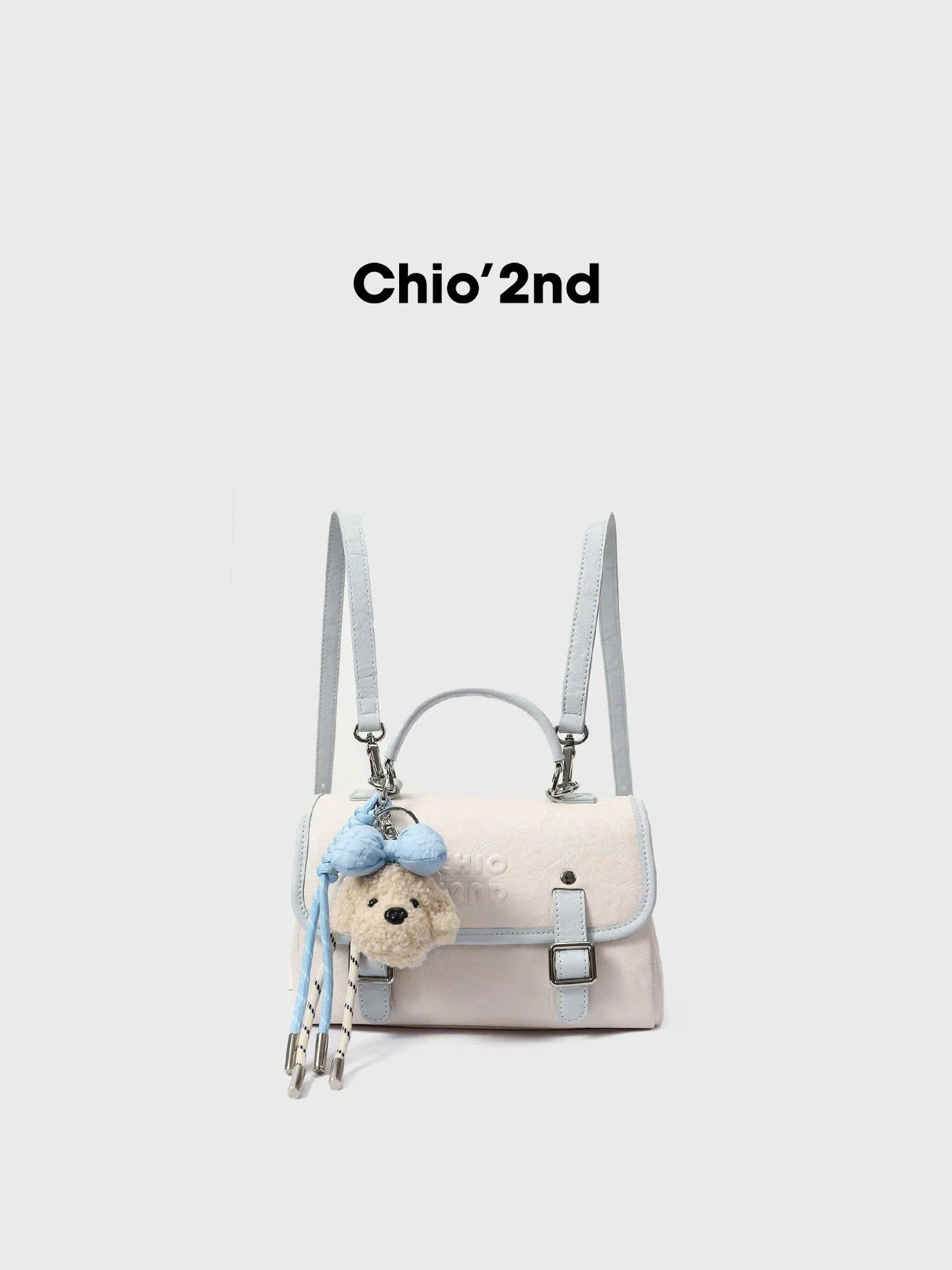 Túi đeo vai kiêm balo Chio'2nd charm gấu nơ
