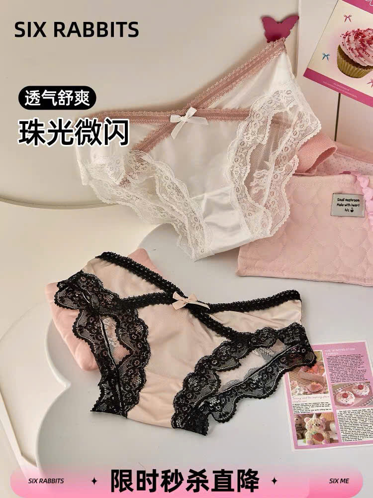 Quần lót phối ren nơ màu tinh tế trendy