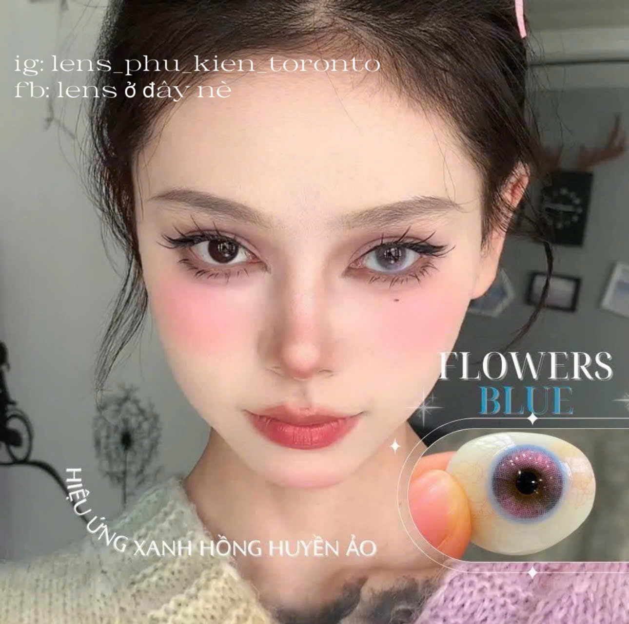 Contact Lens - Flower Blue