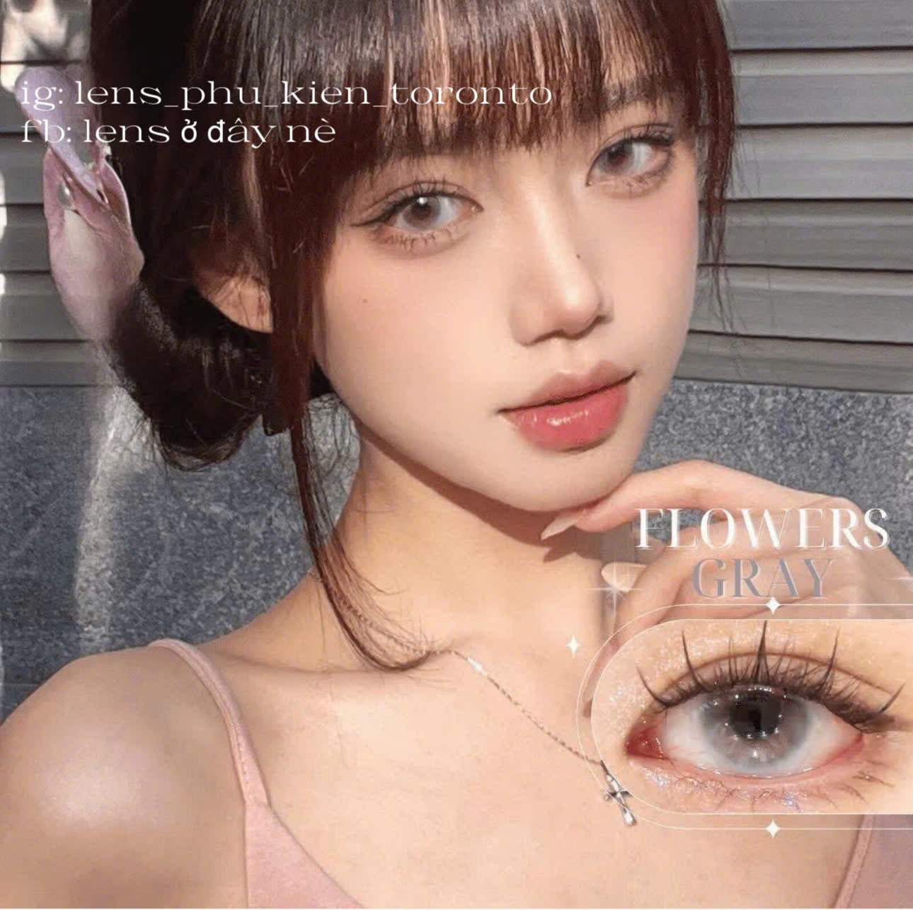 Contact Lens - Flower Gray