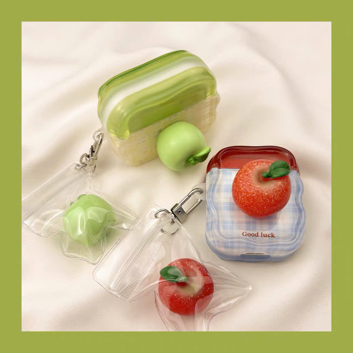 Case Airpods cà chua và táo xanh Good Luck
