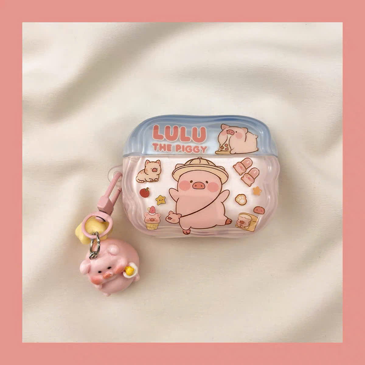 Case Airpods lợn hồng đi học dễ thương