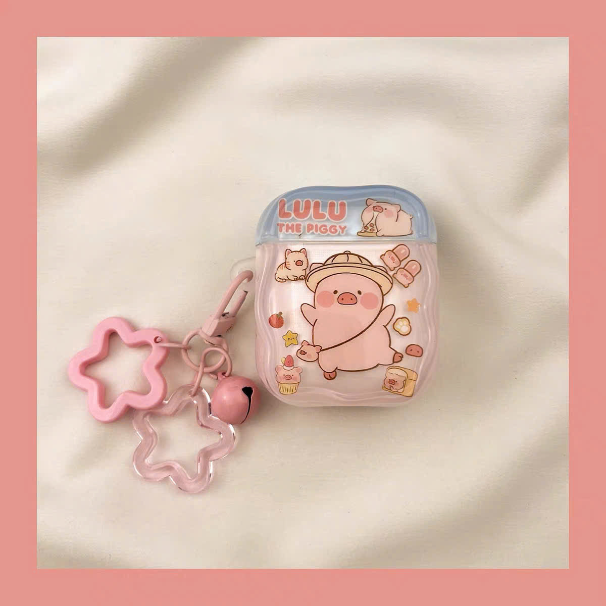 Case Airpods lợn hồng đi học dễ thương