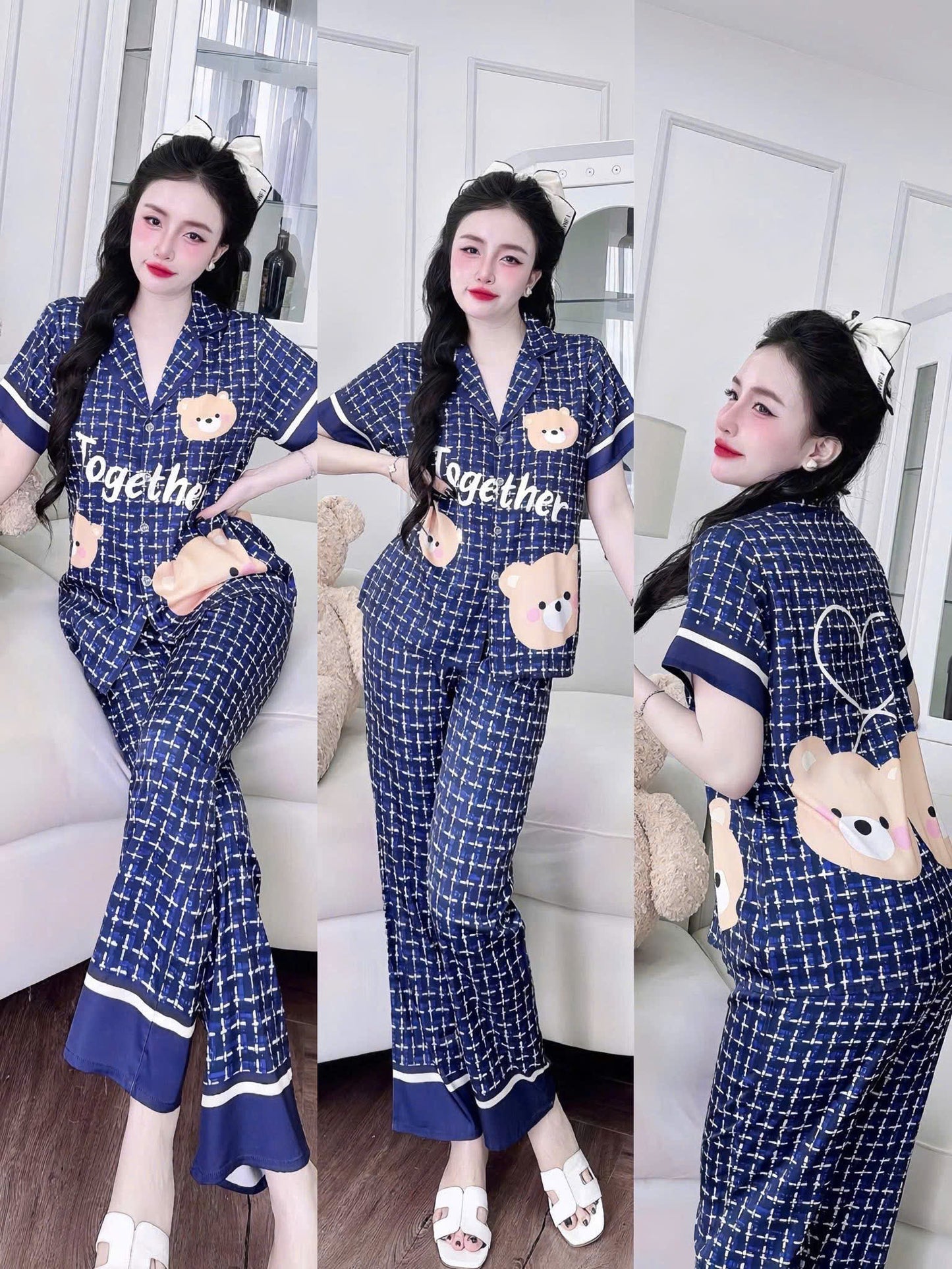 Bộ ngủ tay ngắn quần dài Flamingo