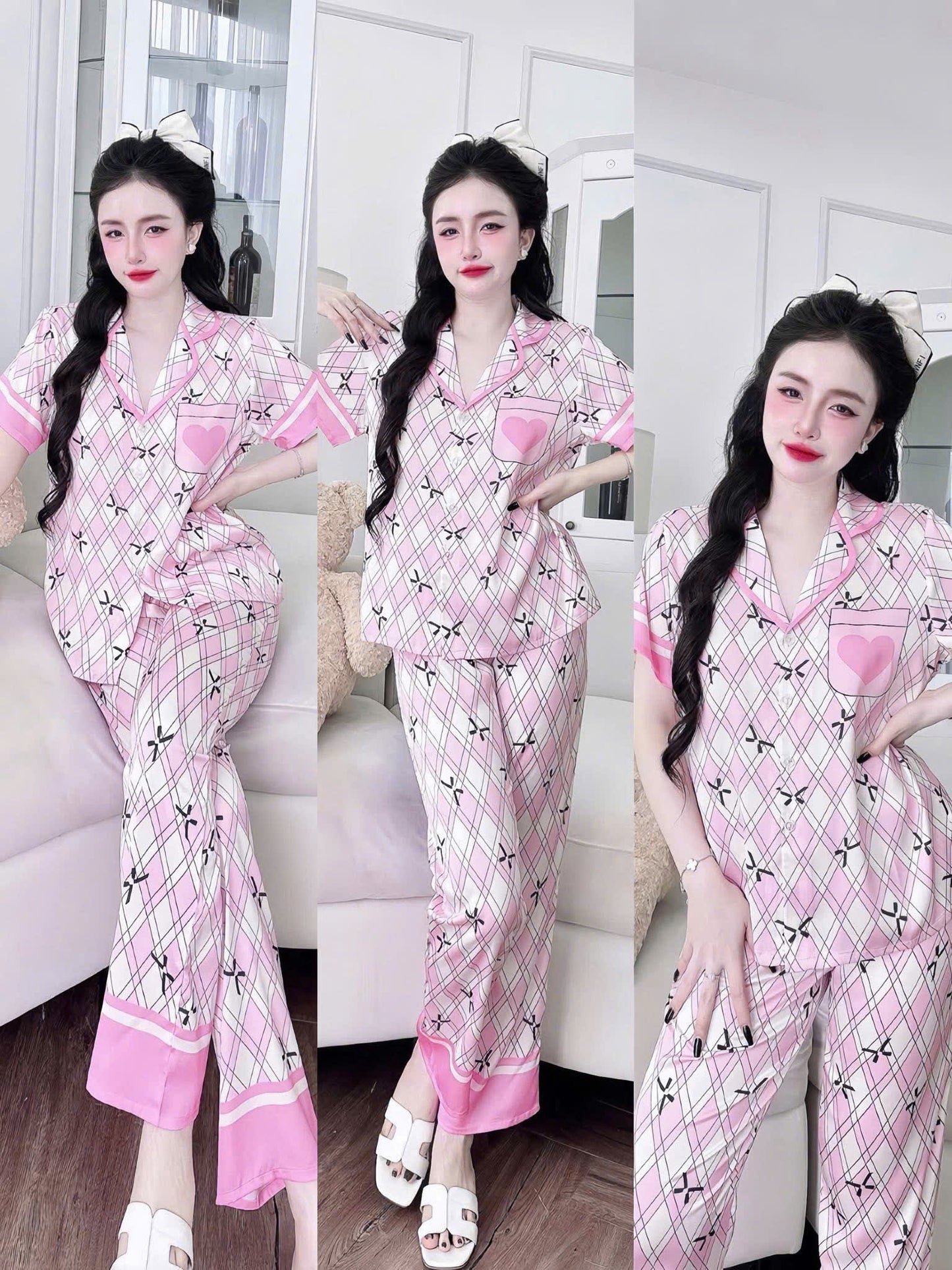 Bộ ngủ tay ngắn quần dài Flamingo